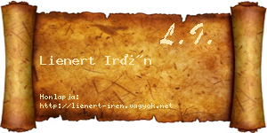 Lienert Irén névjegykártya